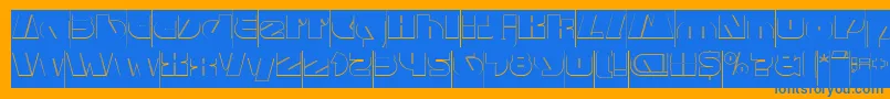 Police MONSTER ROCK Hollow Inverse – polices bleues sur fond orange