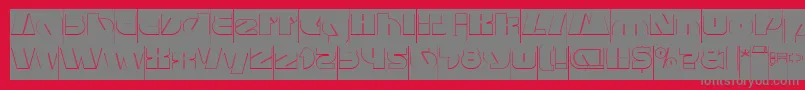 MONSTER ROCK Hollow Inverse Font – Gray Fonts on Red Background
