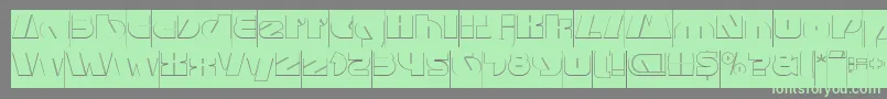 Czcionka MONSTER ROCK Hollow Inverse – zielone czcionki na szarym tle