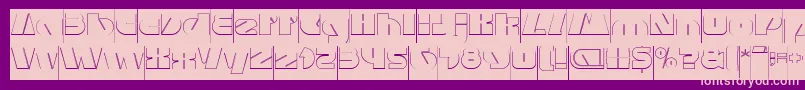 MONSTER ROCK Hollow Inverse Font – Pink Fonts on Purple Background