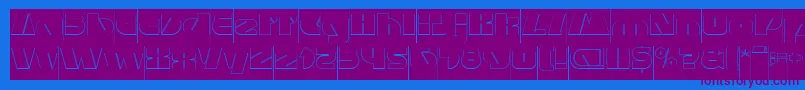 Шрифт MONSTER ROCK Hollow Inverse – фиолетовые шрифты на синем фоне