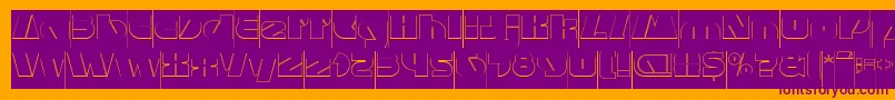 MONSTER ROCK Hollow Inverse Font – Purple Fonts on Orange Background