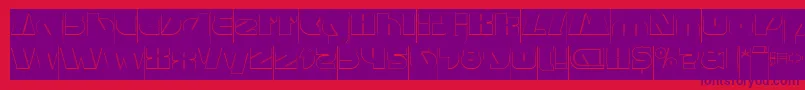 MONSTER ROCK Hollow Inverse Font – Purple Fonts on Red Background
