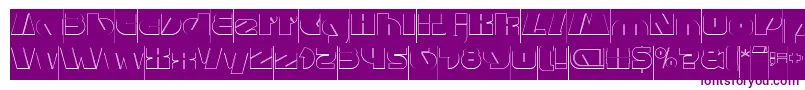 MONSTER ROCK Hollow Inverse Font – Purple Fonts on White Background