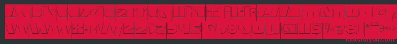 MONSTER ROCK Hollow Inverse Font – Red Fonts on Black Background