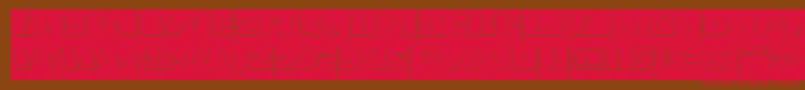 MONSTER ROCK Hollow Inverse Font – Red Fonts on Brown Background