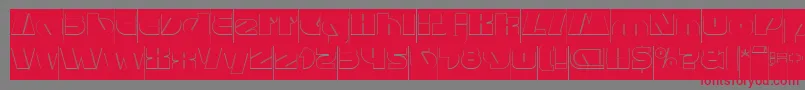 MONSTER ROCK Hollow Inverse Font – Red Fonts on Gray Background