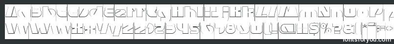 Шрифт MONSTER ROCK Hollow Inverse – белые шрифты на чёрном фоне