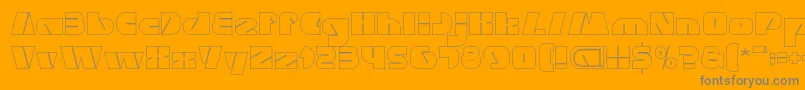 MONSTER ROCK Hollow Font – Gray Fonts on Orange Background