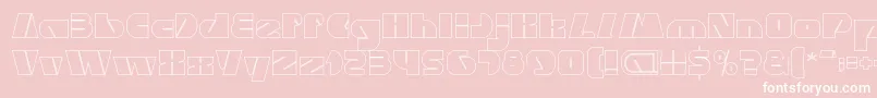 MONSTER ROCK Hollow Font – White Fonts on Pink Background