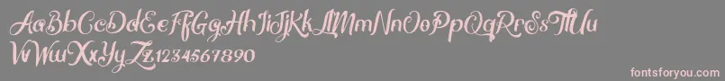 Thrones Font – Pink Fonts on Gray Background