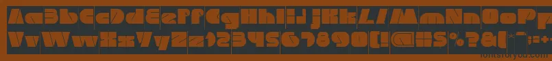 MONSTER ROCK Inverse Font – Black Fonts on Brown Background