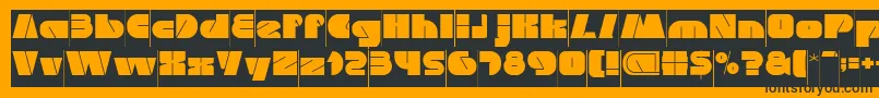 Шрифт MONSTER ROCK Inverse – чёрные шрифты на оранжевом фоне