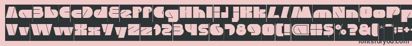 MONSTER ROCK Inverse Font – Black Fonts on Pink Background