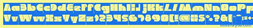 MONSTER ROCK Inverse Font – Blue Fonts on Yellow Background