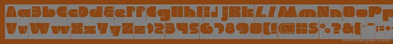 MONSTER ROCK Inverse Font – Gray Fonts on Brown Background