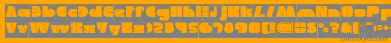 MONSTER ROCK Inverse Font – Gray Fonts on Orange Background