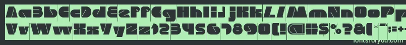 Czcionka MONSTER ROCK Inverse – zielone czcionki na czarnym tle
