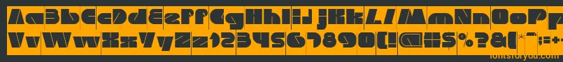 MONSTER ROCK Inverse Font – Orange Fonts on Black Background