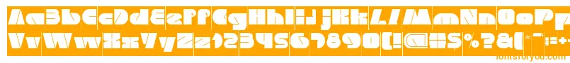 MONSTER ROCK Inverse Font – Orange Fonts on White Background