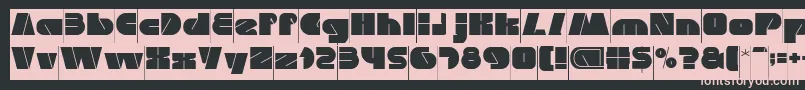 Czcionka MONSTER ROCK Inverse – różowe czcionki na czarnym tle