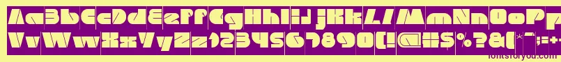 MONSTER ROCK Inverse Font – Purple Fonts on Yellow Background