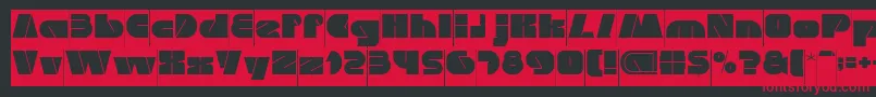 MONSTER ROCK Inverse Font – Red Fonts on Black Background