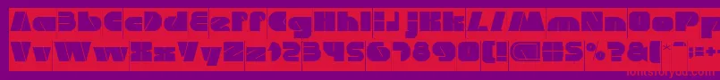 MONSTER ROCK Inverse Font – Red Fonts on Purple Background