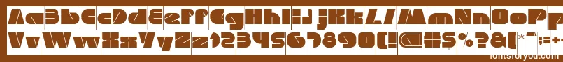 MONSTER ROCK Inverse Font – White Fonts on Brown Background