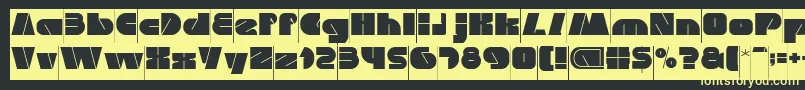 MONSTER ROCK Inverse Font – Yellow Fonts on Black Background