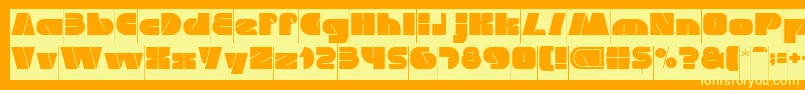 Police MONSTER ROCK Inverse – polices jaunes sur fond orange