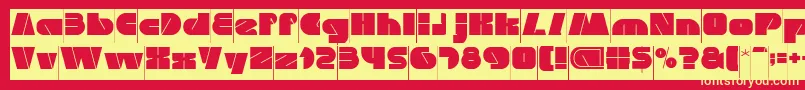 MONSTER ROCK Inverse Font – Yellow Fonts on Red Background