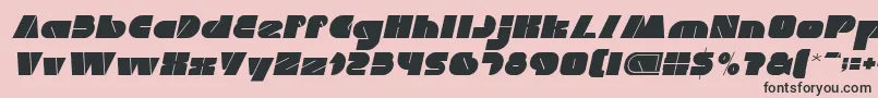 fuente MONSTER ROCK Italic – Fuentes Negras Sobre Fondo Rosa
