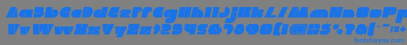 MONSTER ROCK Italic Font – Blue Fonts on Gray Background