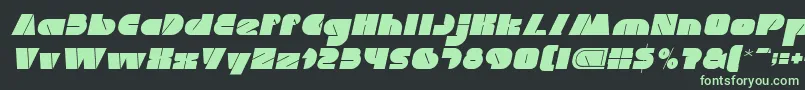 MONSTER ROCK Italic Font – Green Fonts on Black Background