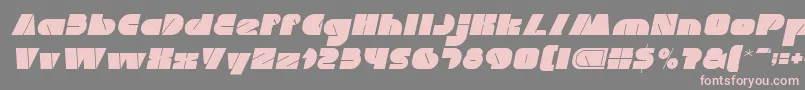 Saiba mais sobre a fonte MONSTER ROCK Italic Fonte MONSTER ROCK Italic – fontes rosa em um fundo cinza