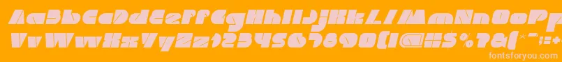 MONSTER ROCK Italic Font – Pink Fonts on Orange Background