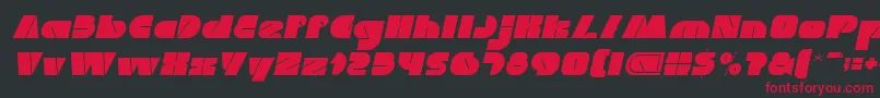 Шрифт MONSTER ROCK Italic – красные шрифты на чёрном фоне