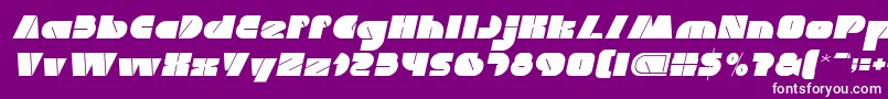 MONSTER ROCK Italic Font – White Fonts on Purple Background