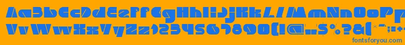 MONSTER ROCK Light Font – Blue Fonts on Orange Background