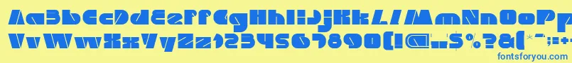 MONSTER ROCK Light Font – Blue Fonts on Yellow Background