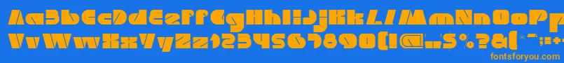 MONSTER ROCK Light Font – Orange Fonts on Blue Background