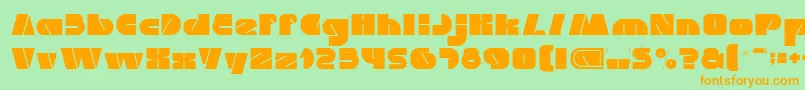 MONSTER ROCK Light Font – Orange Fonts on Green Background