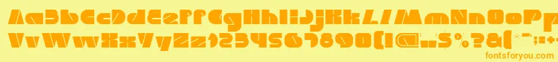 MONSTER ROCK Light Font – Orange Fonts on Yellow Background