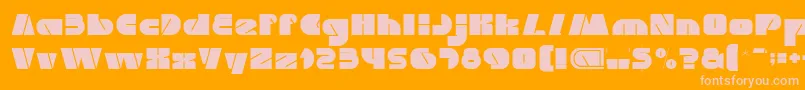 MONSTER ROCK Light Font – Pink Fonts on Orange Background