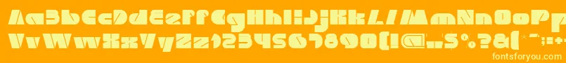 MONSTER ROCK Light Font – Yellow Fonts on Orange Background