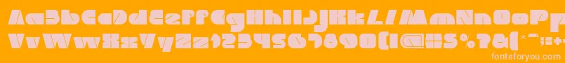 MONSTER ROCK Font – Pink Fonts on Orange Background