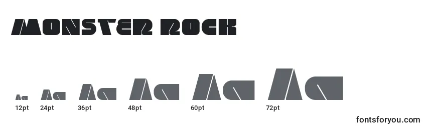 Размеры шрифта MONSTER ROCK