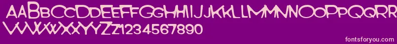 Monster World Font – Pink Fonts on Purple Background