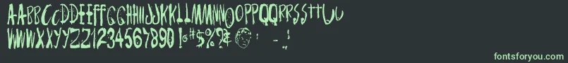 Monsterchild Font – Green Fonts on Black Background